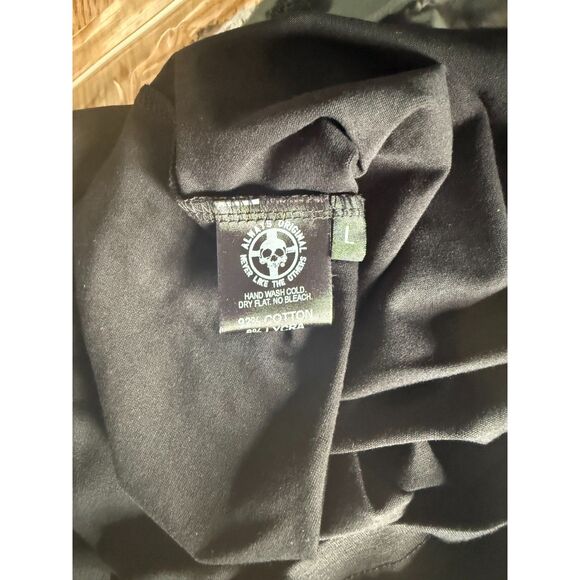 Vintage Lip Service Goth Punk Wicca Bodycon Studded Lattice Neck Mini Dress L - Picture 6 of 12